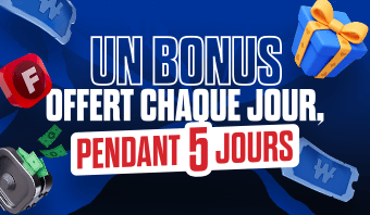 Winamax : un bonus offert chaque jour pendant 5 jours